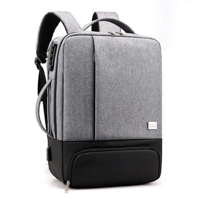 15.6 inch laptop bag Men dealsniper-net Light grey