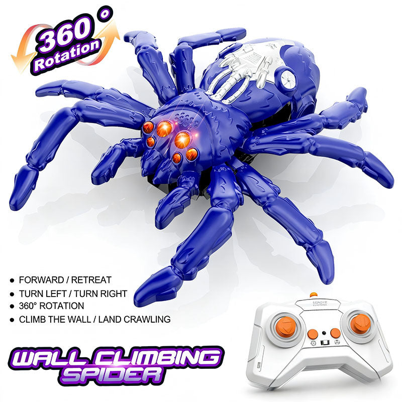 Cross-border Remote-controlled Wall-climbing Spider Lizard Childrens Toy Kids DealSniper.net Blue