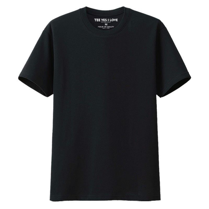 High-quality Pure Cotton Men's Loose Crew Neck Printed Men Gym From House Black L