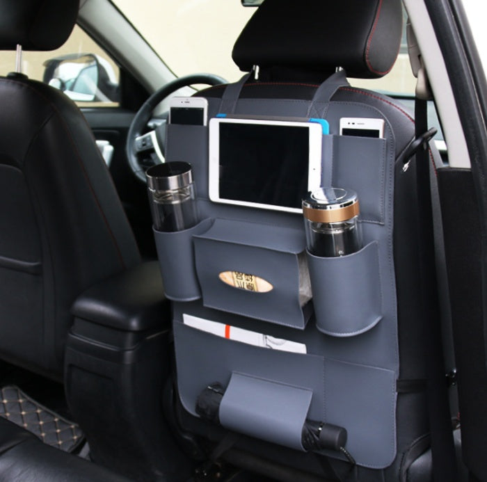 HQ Leather Car Seat Organizers Vehicle DealSniper.net Grey