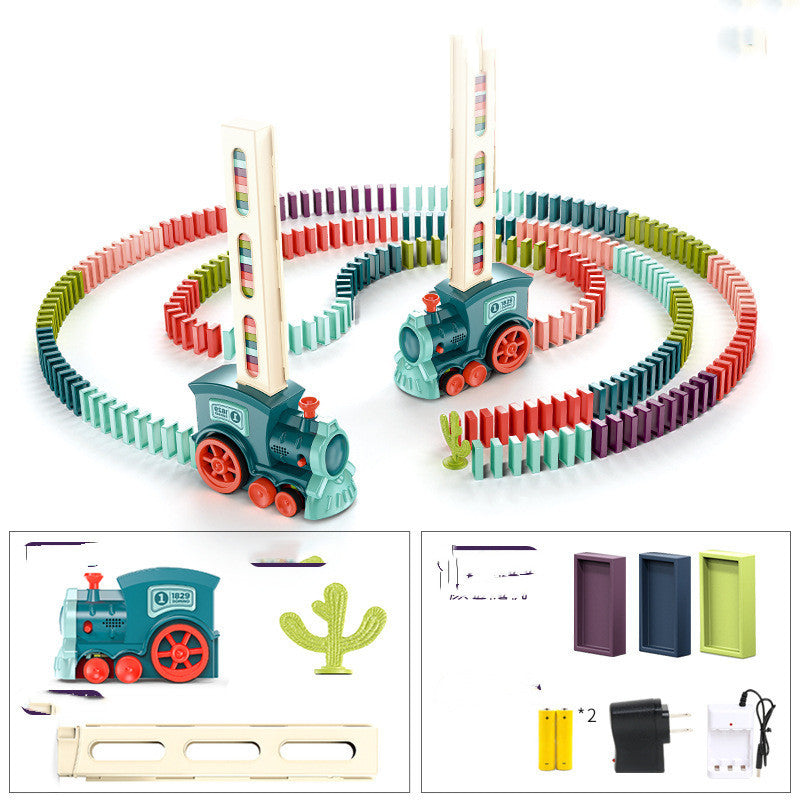 Automatic Licensing Of Dominoes To Launch Electric Trains Kids dealsniper-net Chargeable electric train 1PC