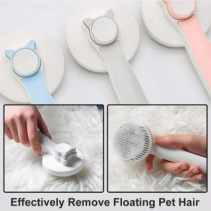 Cat Grooming Brush, Self Cleaning Slicker Brushes For Pet Pets dealsniper-net