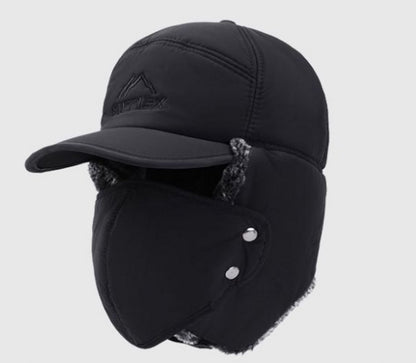 Warm Cotton-Padded Hats For The Elderly wind Men dealsniper-net Black One size