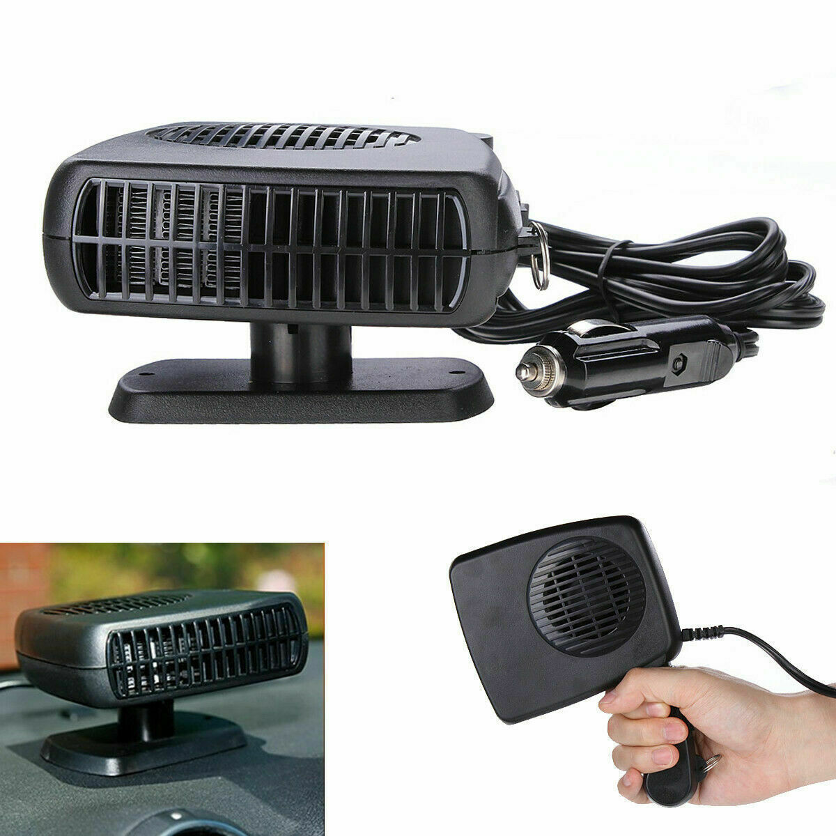 Portable Auto Car Heater Fan Air Cooler Windscreen