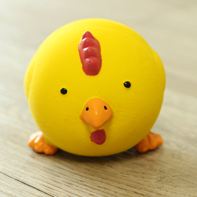 Pet Dog Toy Natural Latex Sound Resistant To Teeth Grinding Pets Gym From House Yellow chick