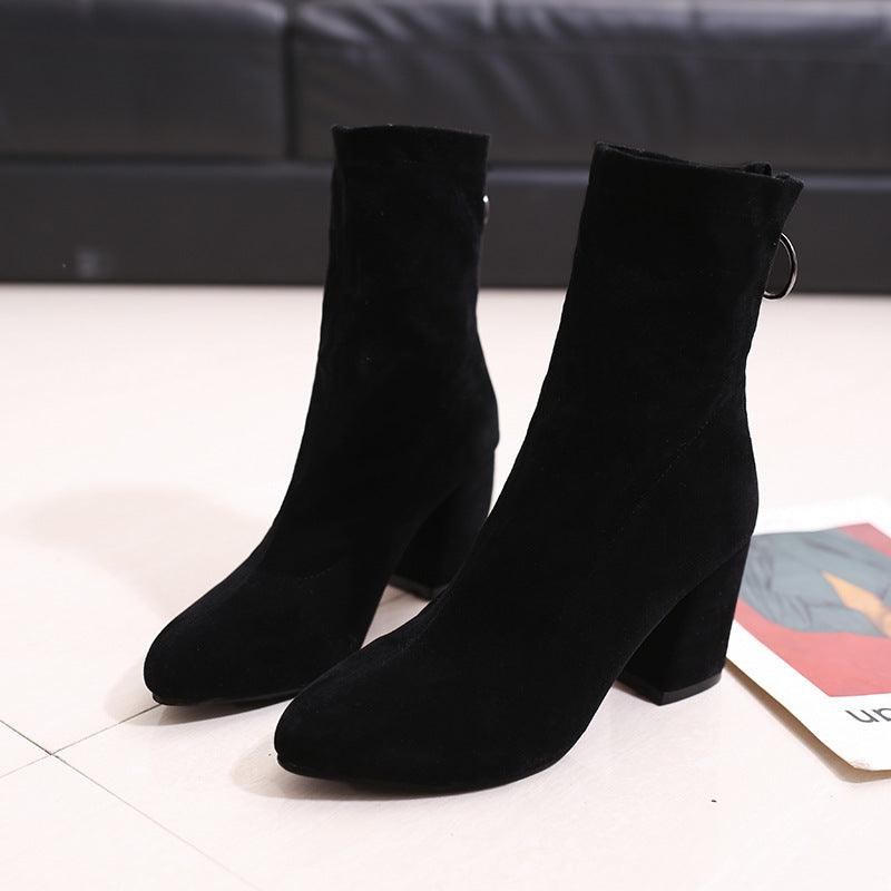 women winter Ankle High new elastic boots Women Gym From House