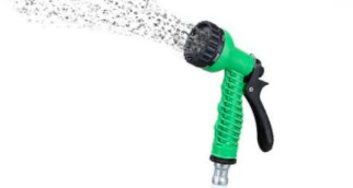 Latex Natural Telescopic Water Hose High Pressure Car Wash Water Gun Garden dealsniper-net Green Water gun