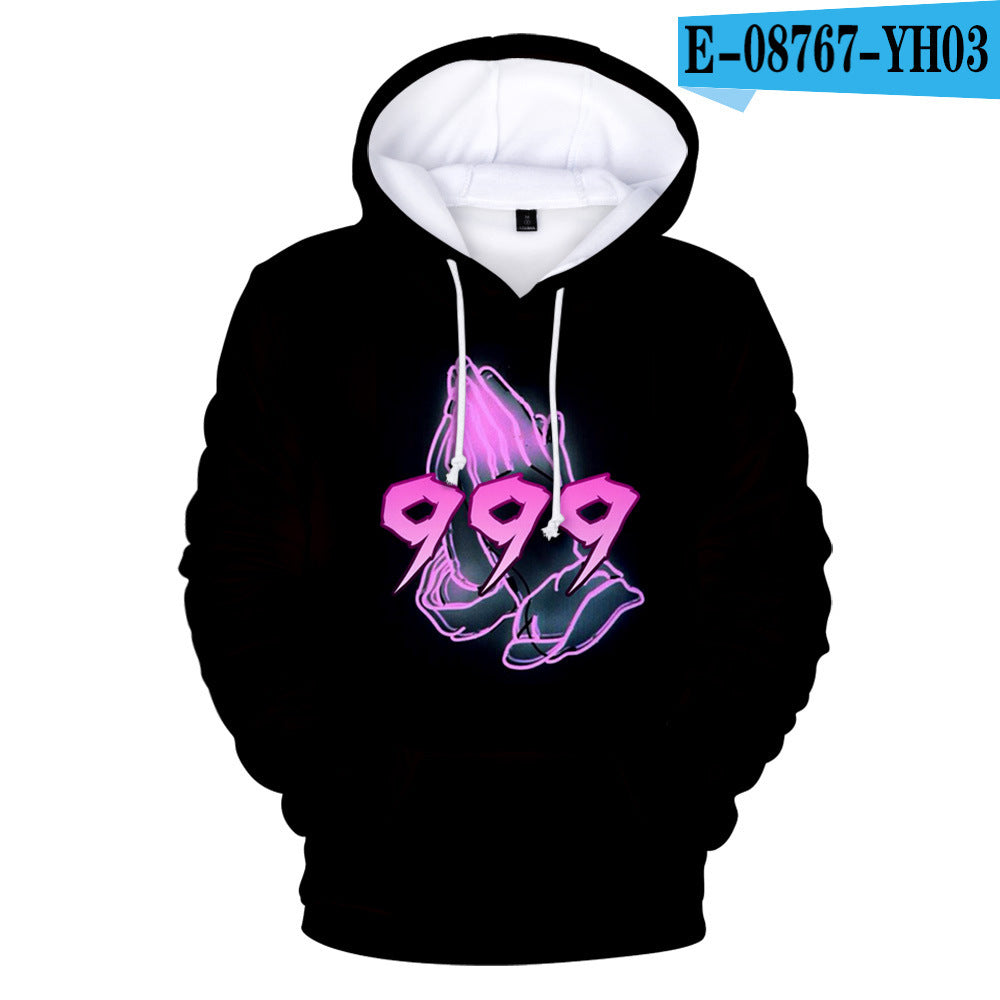 Hip-hop singer Juice Wrld 3D Hoodie Men DealSniper.net