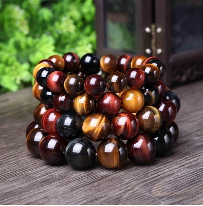 Tiger Eye Bracelet Natural Crystal Stone Buddha Bead Bracelet Jewelry dealsniper-net