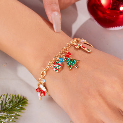 Personalized Christmas Bracelet Christmas Tree Santa Claus Jewelry Gym From House