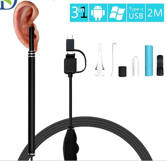 3-in-1 USB & Android&Type-c Ear Cleaning Endoscope