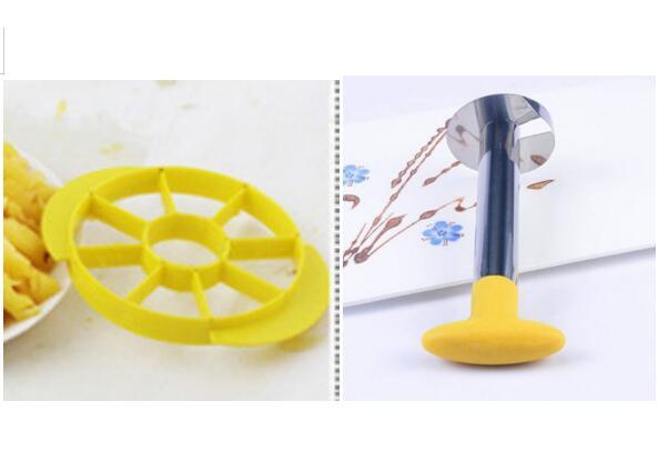 Stainless Steel Easy to use Pineapple Peeler Accessories Kitchen dealsniper-net Yellow with Slicer