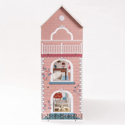 Robud Wooden Dollhouse For Kids Girls Toy