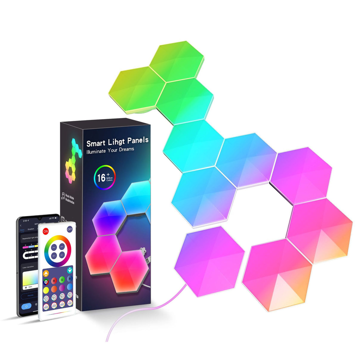 Graffiti Hexagonal Quantum Lamp Bedside Lamp Wall Lamp House DealSniper.net