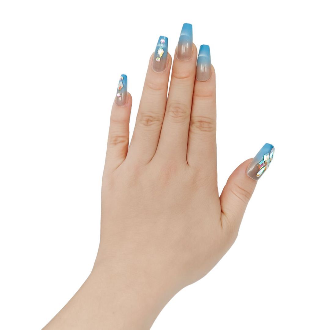 Set With Diamonds, Blue, Nail Plates, Blue Beauty dealsniper-net