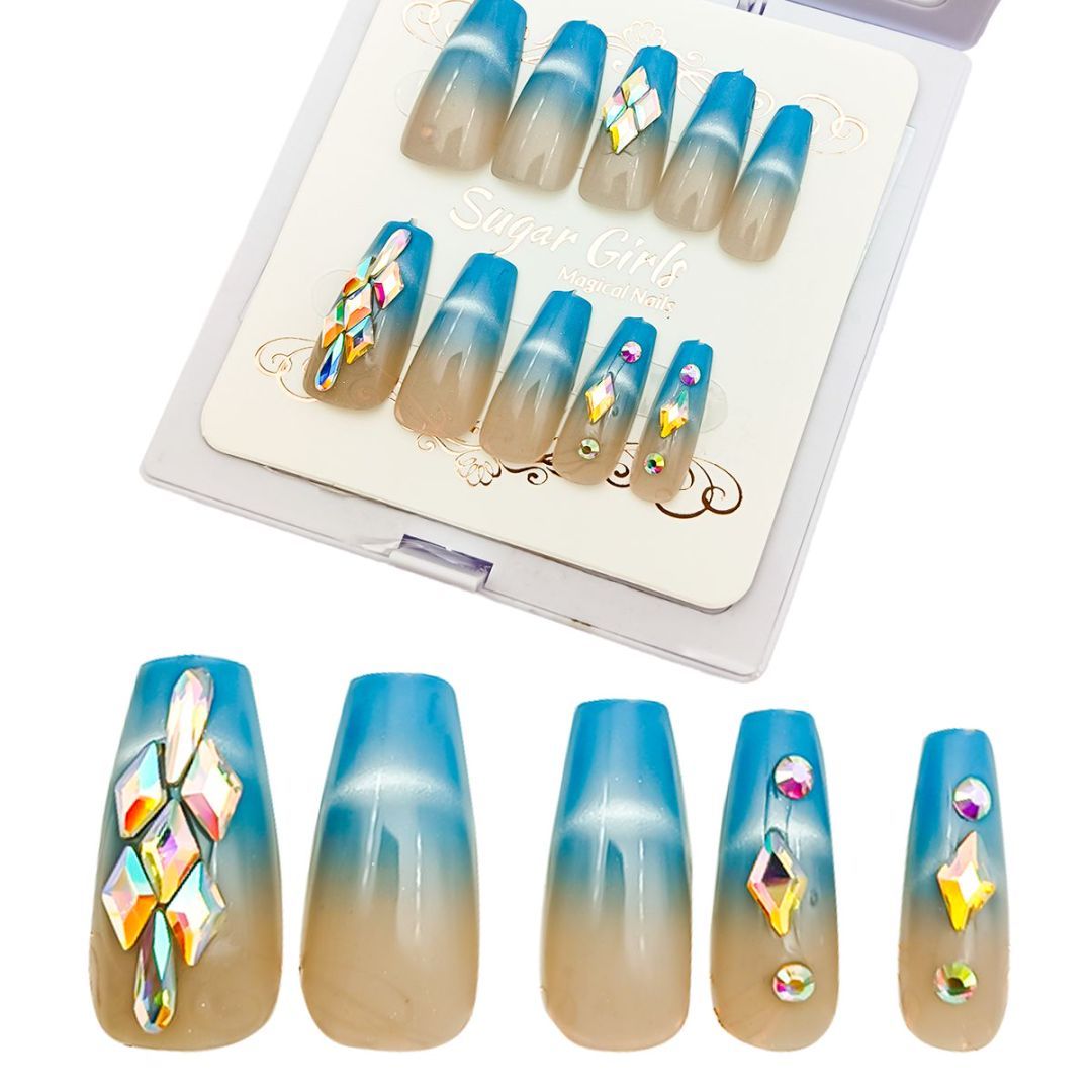 Set With Diamonds, Blue, Nail Plates, Blue Beauty dealsniper-net