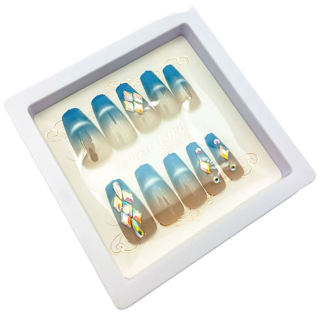 Set With Diamonds, Blue, Nail Plates, Blue Beauty dealsniper-net