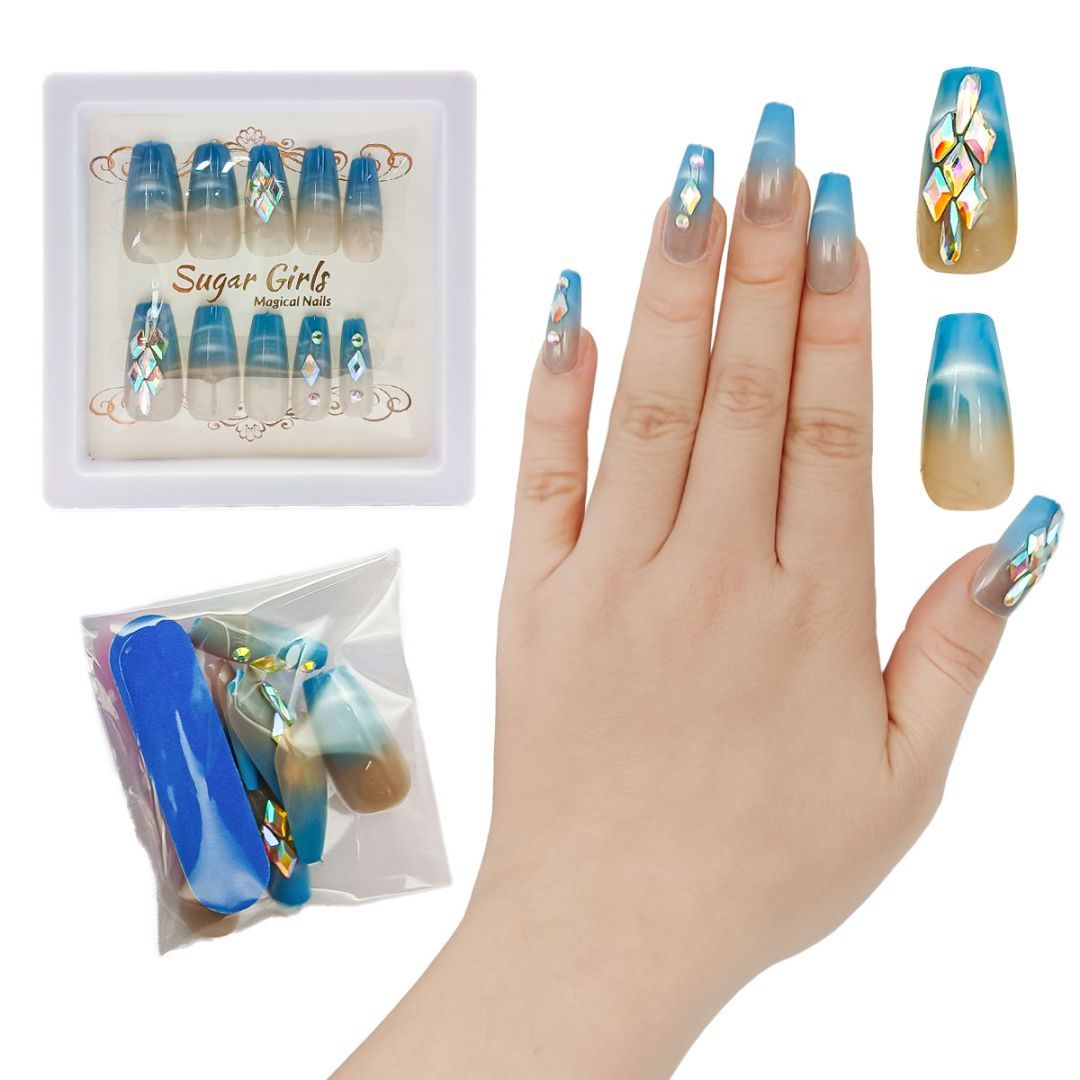 Set With Diamonds, Blue, Nail Plates, Blue Beauty dealsniper-net