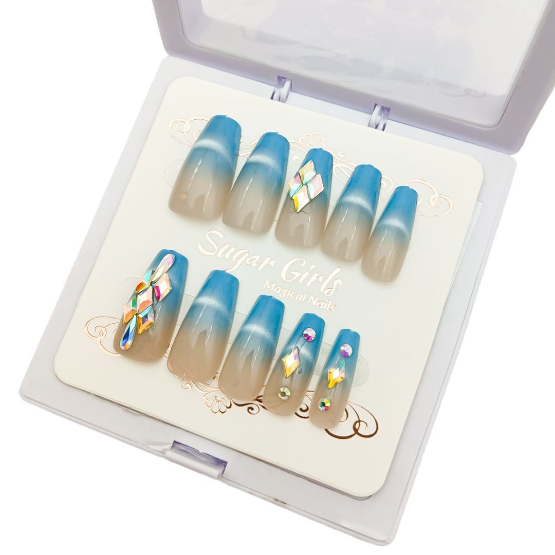 Set With Diamonds, Blue, Nail Plates, Blue Beauty dealsniper-net