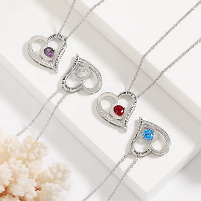Love Necklace With Rhinestones And Letters Fashion Jewelry dealsniper-net