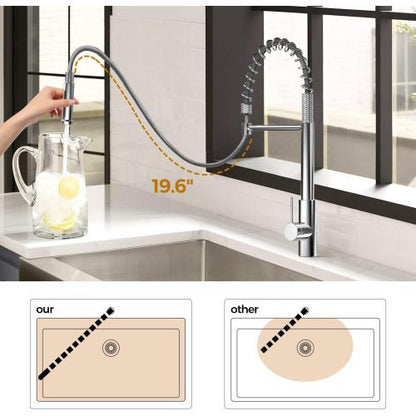 33 Inches  Kitchen Sink Dual Mounted Undercounter