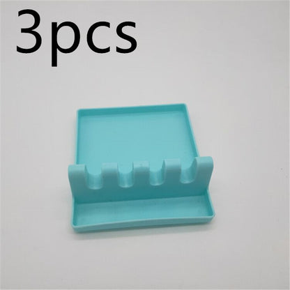 Kitchen Silicone Spoon Pad Spatula Mat Kitchen dealsniper-net BLUE3pcs