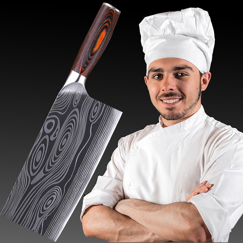 Net Red Kitchen Knife Damascus Laser Grain Chef Kitchen DealSniper.net