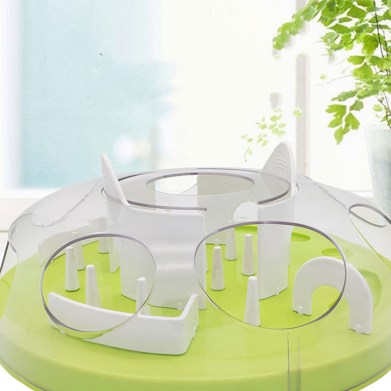 Pet Cat Toy Maze Slow Food Bowl Pets Gym From House