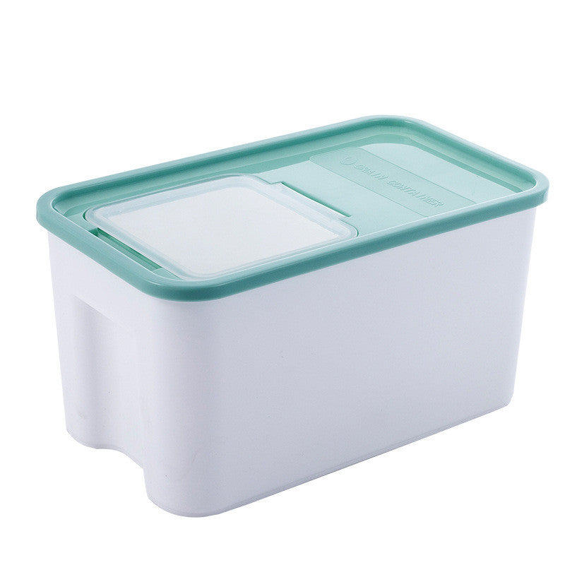 Square Moisture-Proof Rice Bucket kitchen Sealed Bucket Kitchen dealsniper-net Green 5.5 kg