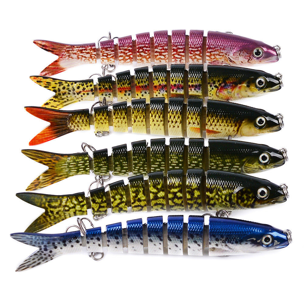 Pike Fishing Lures Artificial Multi Jointed Sections Hard Bait