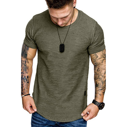 Men's Loose Round Neck Short Sleeve T-Shirt Men dealsniper-net Green 3xl