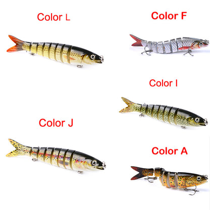 Pike Fishing Lures Artificial Multi Jointed Sections Hard Bait