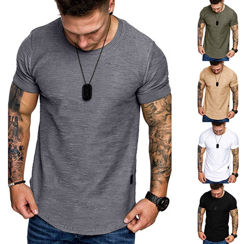 Men's Loose Round Neck Short Sleeve T-Shirt Men dealsniper-net