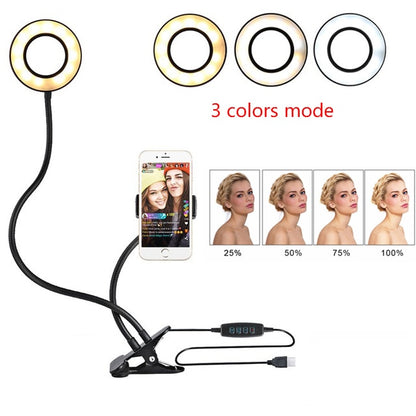 LED Selfie Ring Light for Live Adjustable Makeup Light-8cm Stand