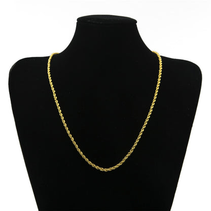 Hip Hop Rapper Chain 3mm gold Silver nakelace for Men Jewelry Gym From House