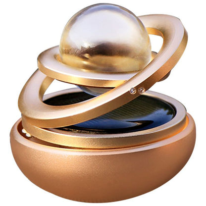 Solar Interstellar Double-ring Rotating Suspended Aromatherapy Vehicle dealsniper-net Gold