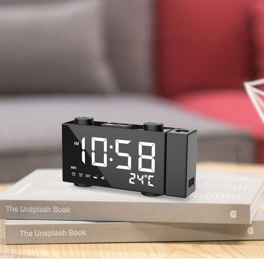 FM Radio Projection Alarm Clock With Digital Display