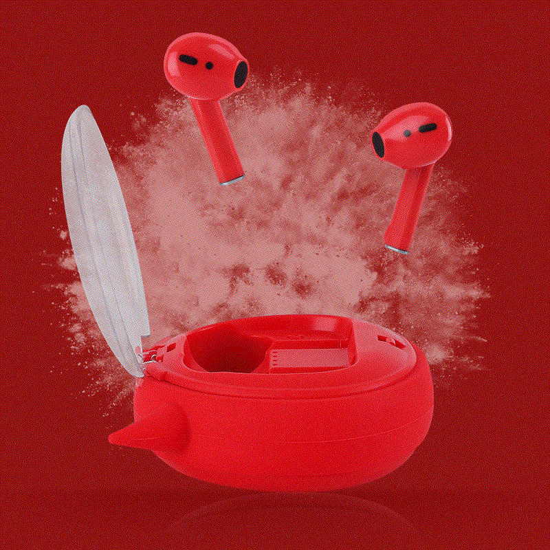 Macaron Red Tws5.0 Wireless Bluetooth Headset Gadgets dealsniper-net