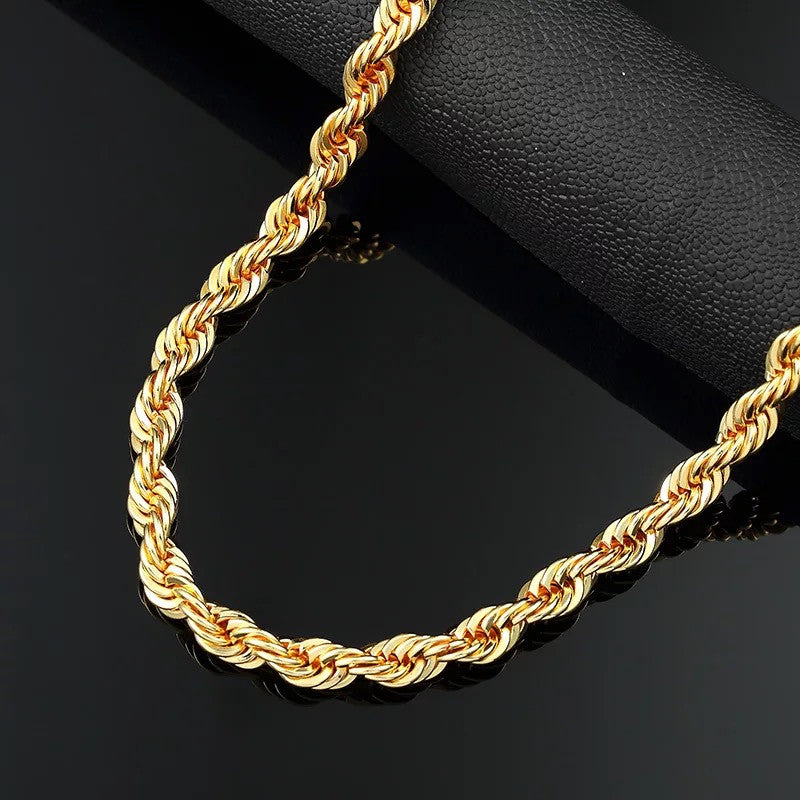 Hip Hop Rapper Chain 3mm gold Silver nakelace for Men Jewelry Gym From House