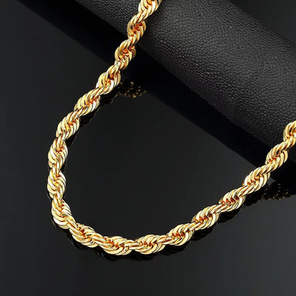 Hip Hop Rapper Chain 3mm gold Silver nakelace for Men Jewelry Gym From House