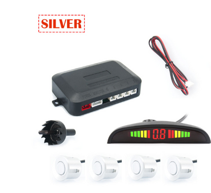 Manufacturers Wholesale Reversing Radar Buzz 4 General 12v Crescent Monitor SensorProbe Vehicle Vehicle dealsniper-net Sliver