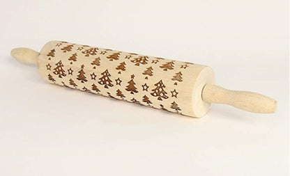 Rolling Pin Christmas Embossing Kitchen dealsniper-net 13style 35cm