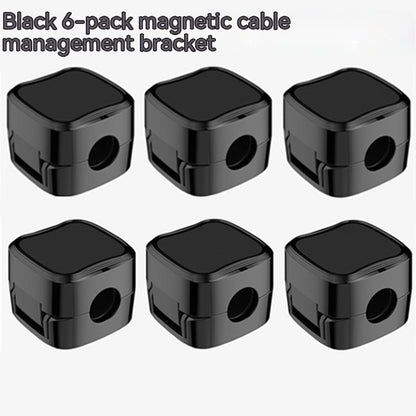 Magnetic Cable Clip Under Desk Cable Management Electronics dealsniper-net 6 Pack Black