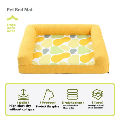 Pet Sofa Four Seasons Universal Kennel Dog Mat Pets dealsniper-net Orange M