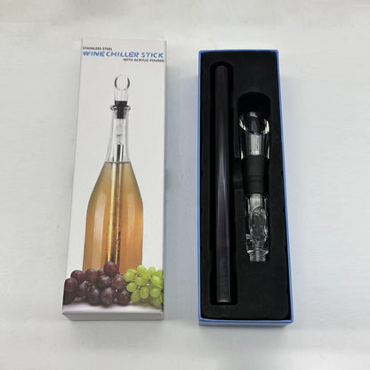 Wine Bottle Cooler Stick Stainless Steel Wine Chilling House dealsniper-net Black Box packaging