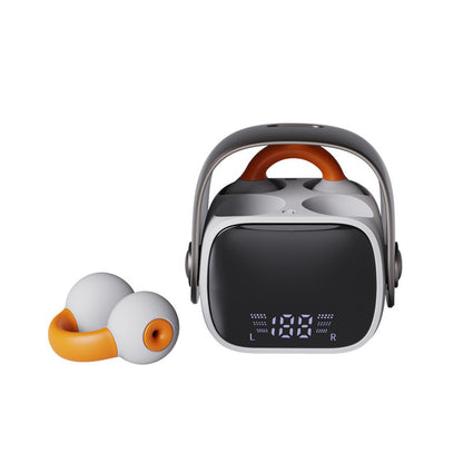Clip-on Bluetooth Headset Sports Running Earphone Electronics dealsniper-net White
