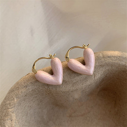 Ins Heart Love Earrings For Women Fashion Accessories Jewelry Jewelry dealsniper-net Pink