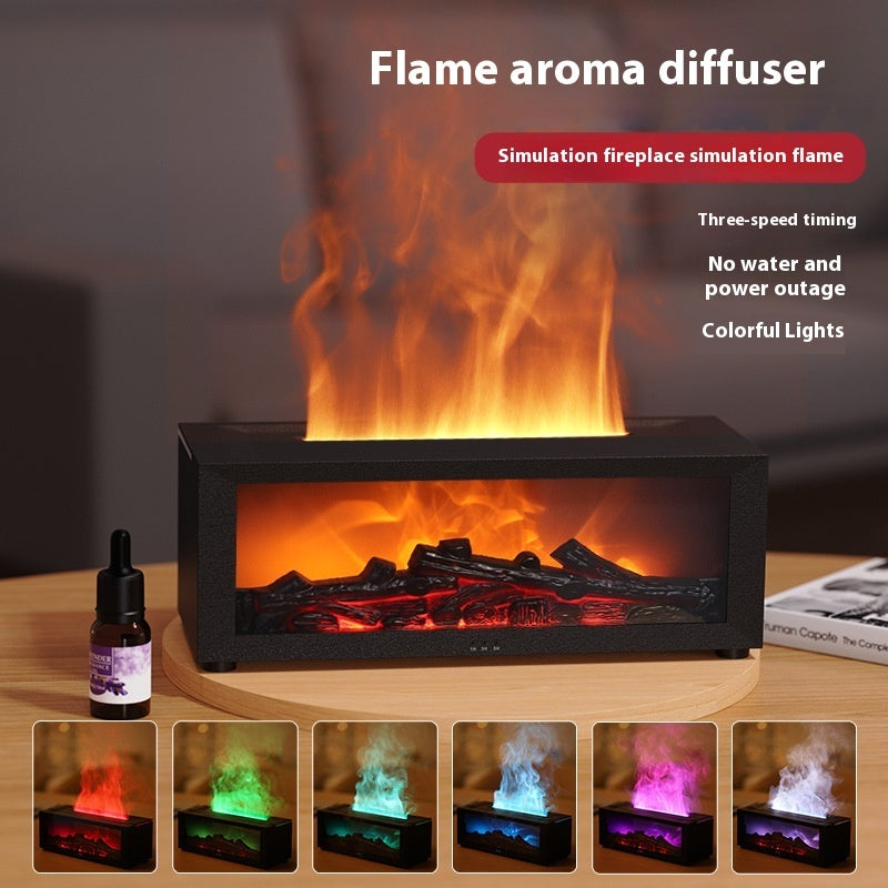 New Flame Aromatherapy Machine Colorful Essential Oil Diffuser Home Decor dealsniper-net