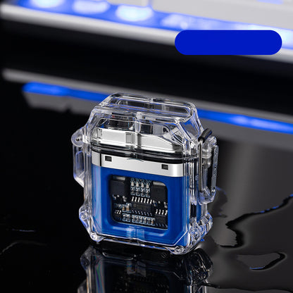 USB Lighter Windproof Double ArcLighter Gadgets Gym From House Blue USB