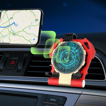 Iron Man Metal QI Wireless Charger Stand Desktop Mobile Phone Charger Electronics DealSniper.net